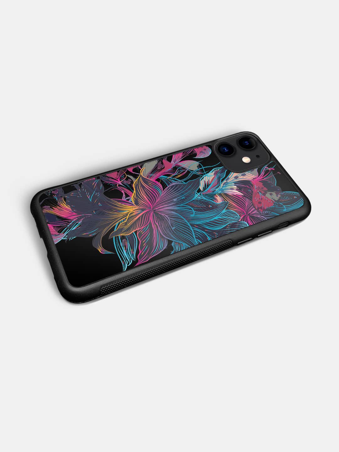 Neon Flowers - iPhone 11 Cover