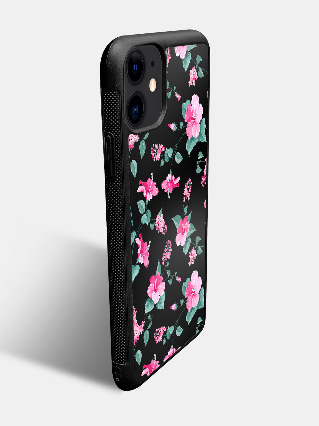 SK Hibiscus Blush Black - iPhone 11 Cover