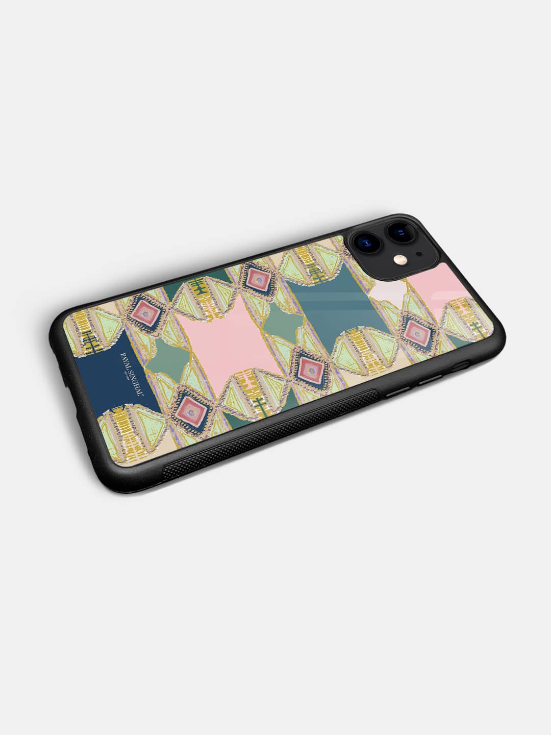 Payal Singhal Aztec Green - iPhone 11 Glass Cover