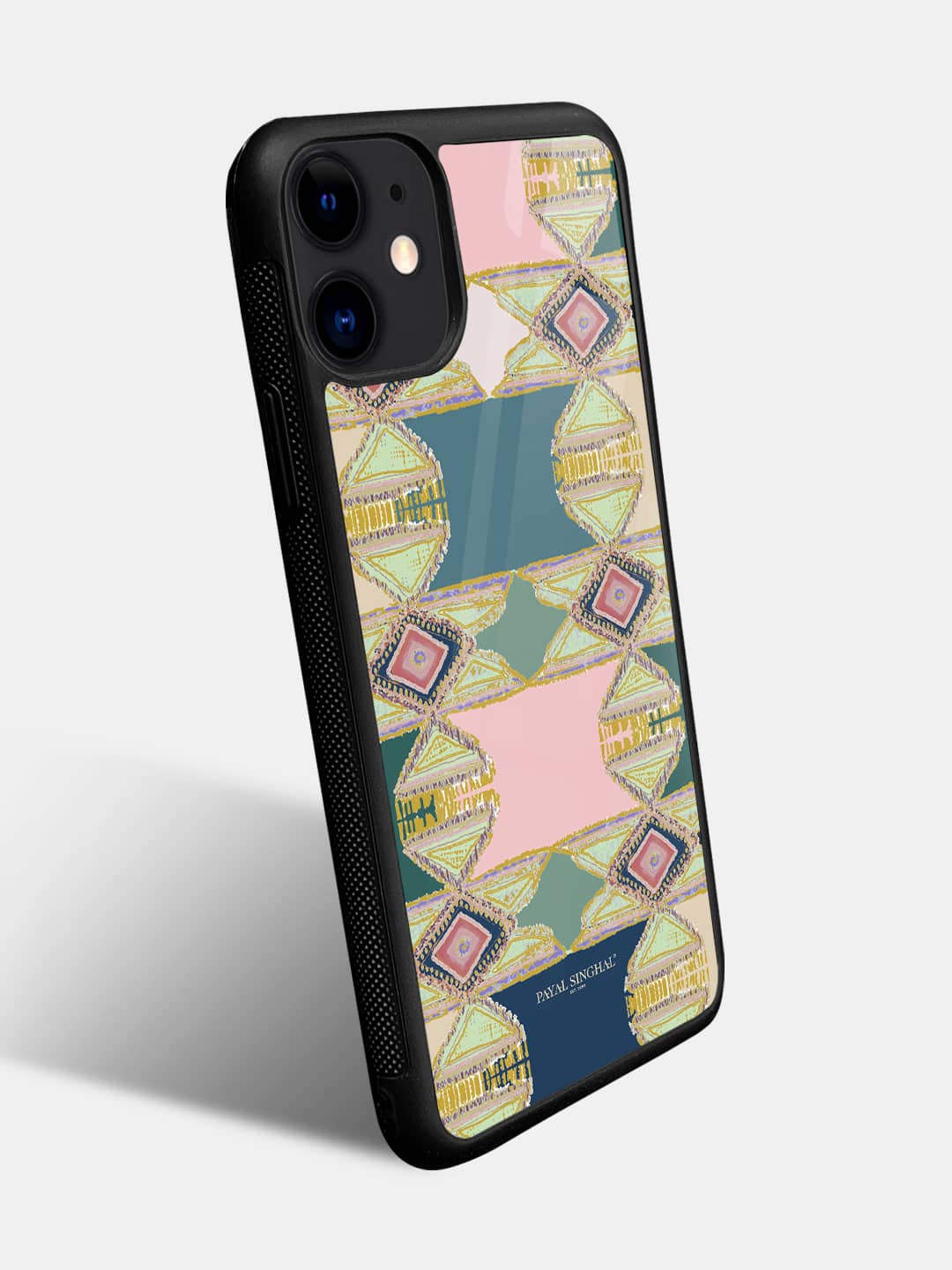 Payal Singhal Aztec Green - iPhone 11 Glass Cover