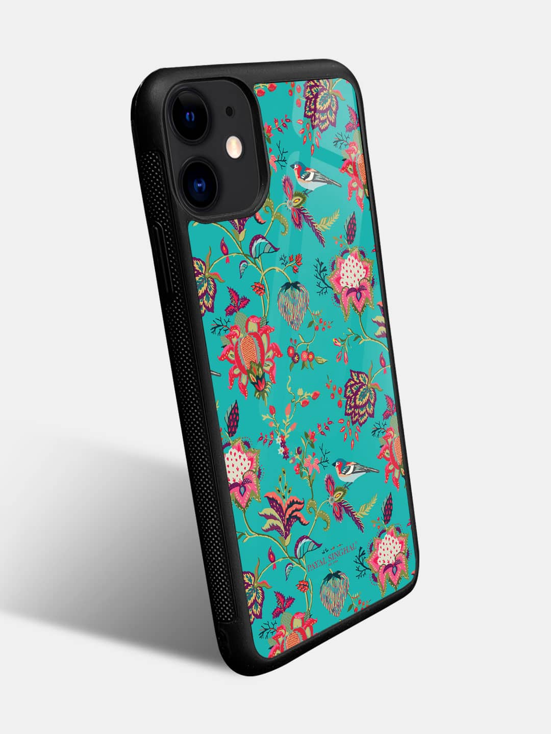 Payal Singhal Chidiya Teal - iPhone 11 Glass Cover