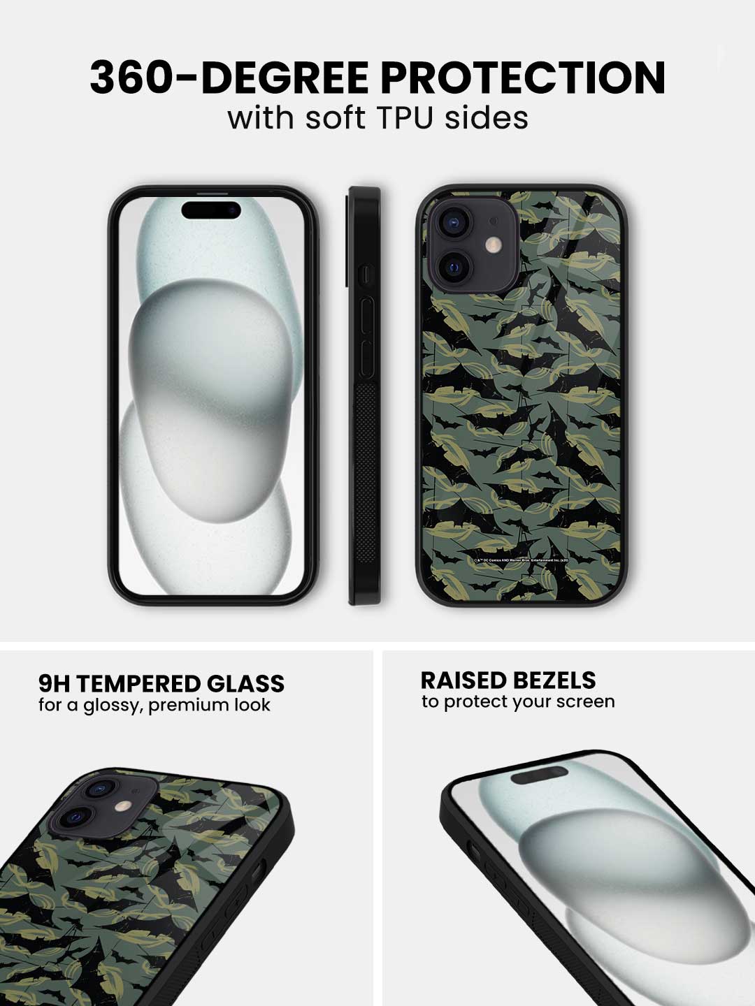 Batman Mashup - iPhone 12 Glass Cover