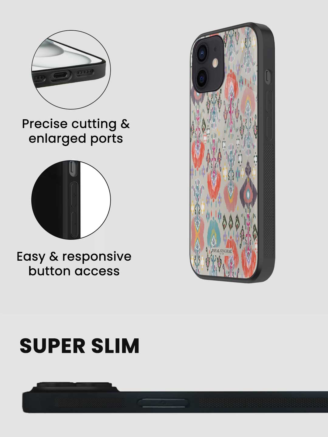 Payal Singhal Ikat Garden Stone - iPhone 12 Glass Cover