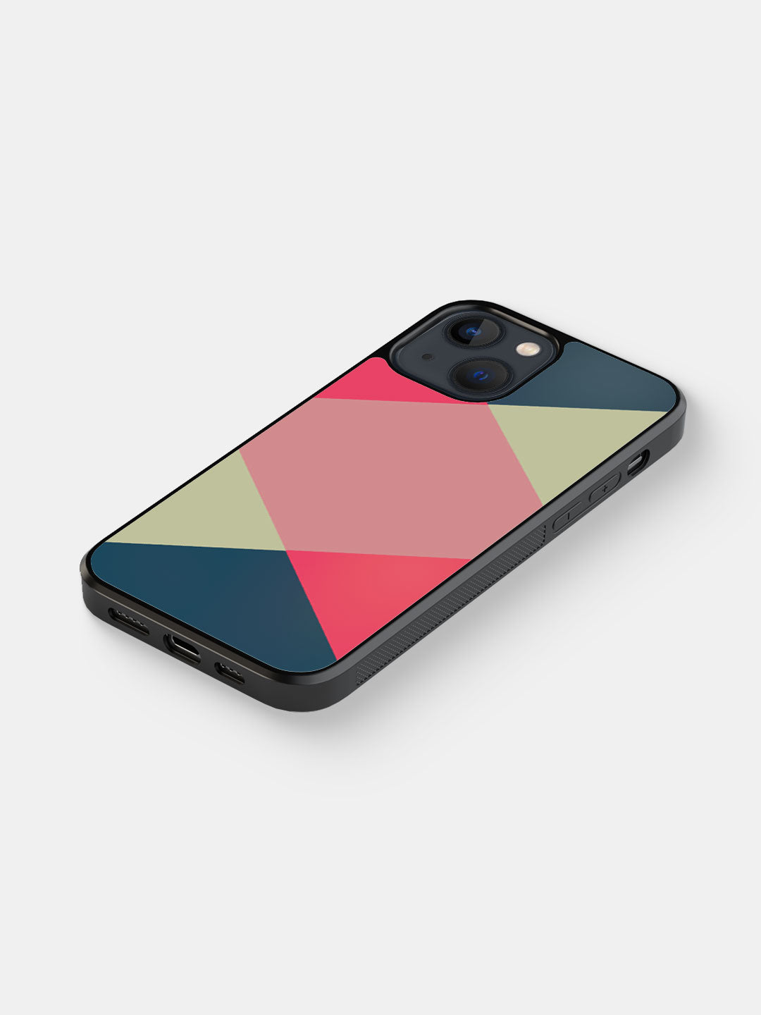 Criss Cross Teal - iPhone 13 Bumper Cover