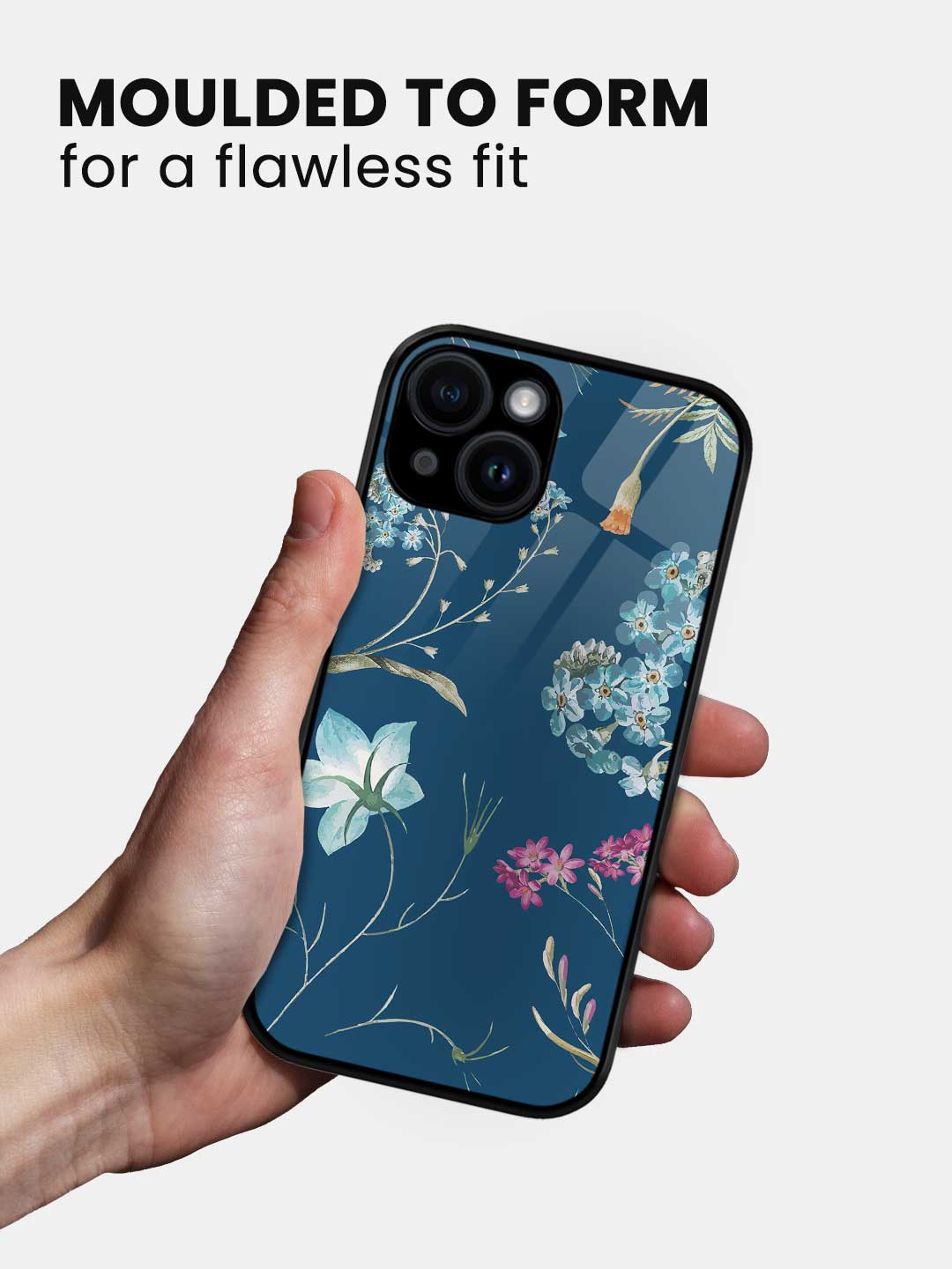 Azure Blooms - iPhone 13 Glass Cover