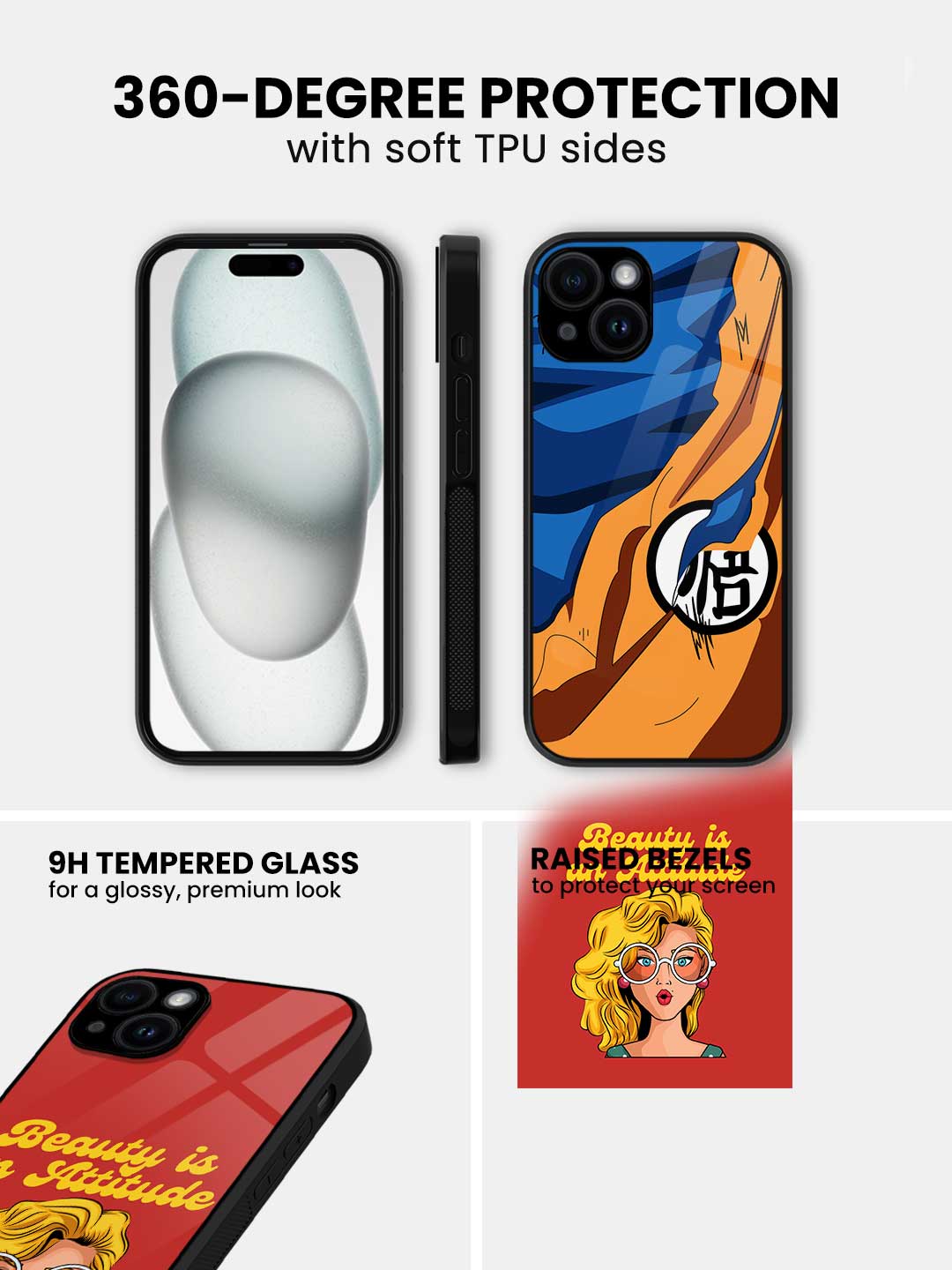 Beauty is an Attitude - iPhone 13 Glass Cover