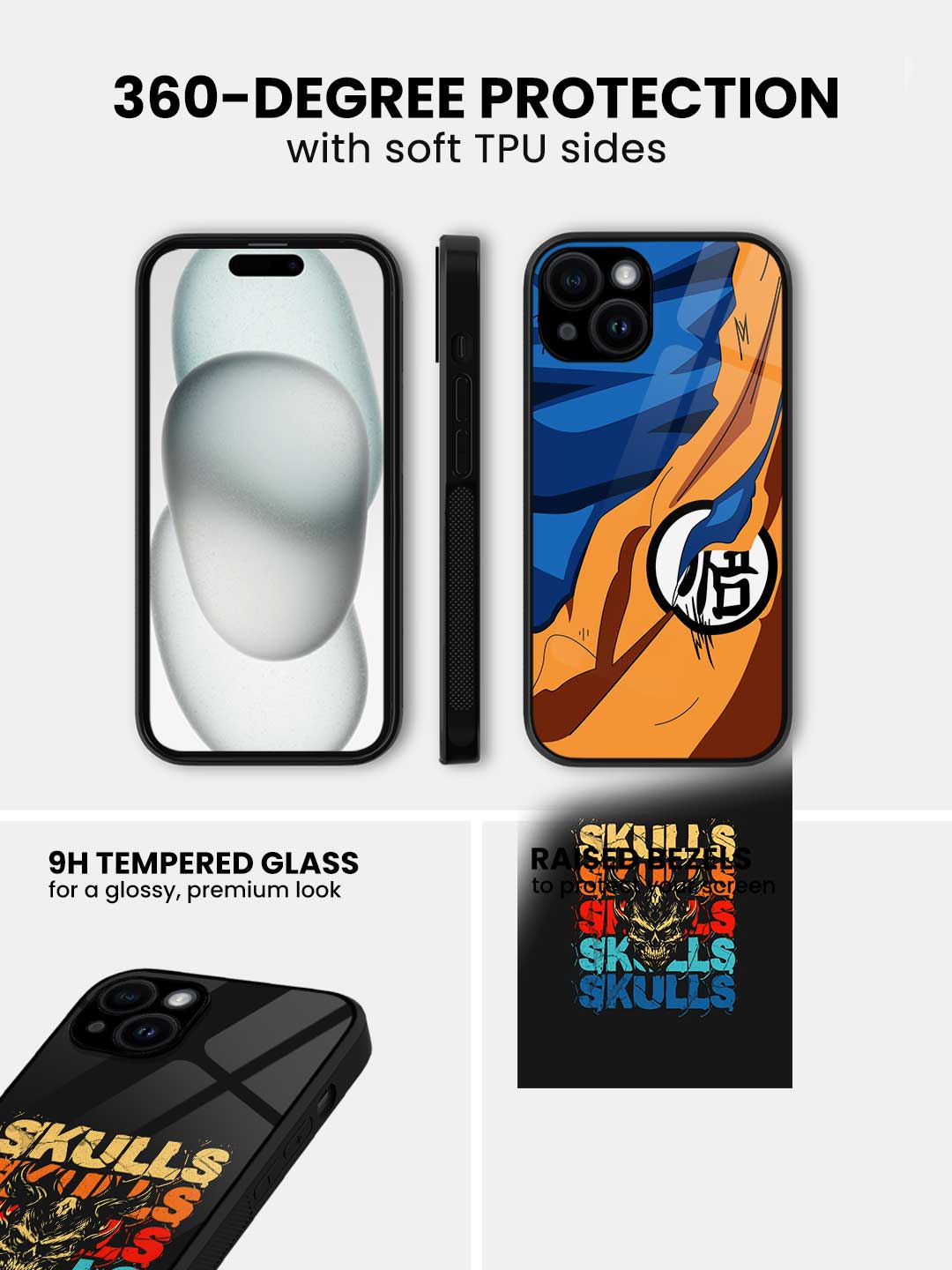 Skulls - iPhone 13 Glass Cover