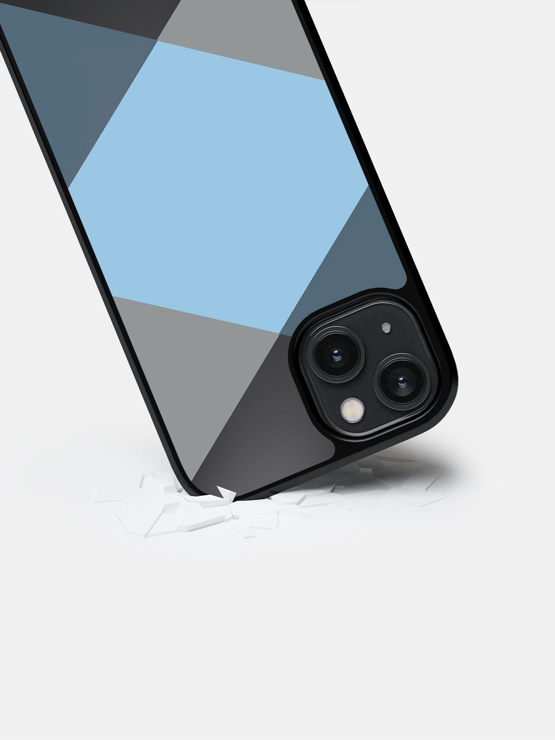 Criss Cross Blue - iPhone 14 Bumper Cover