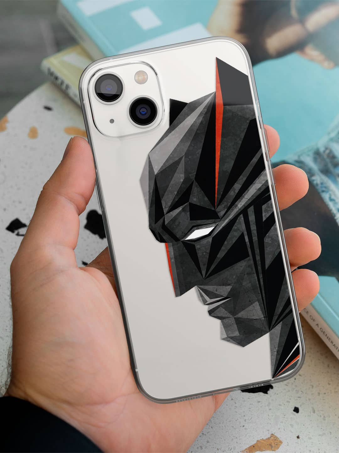 Batman Geometric - iPhone 14 Clear Cover