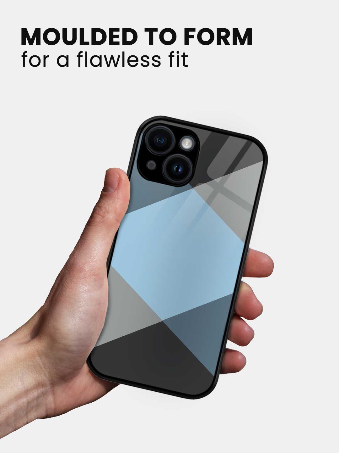 Criss Cross Blue - iPhone 15 Glass Cover