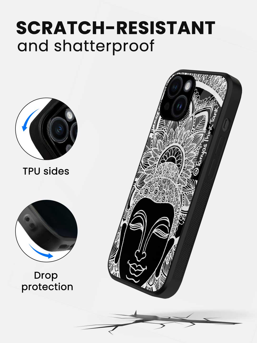 Buddha White - iPhone 14 Glass Cover