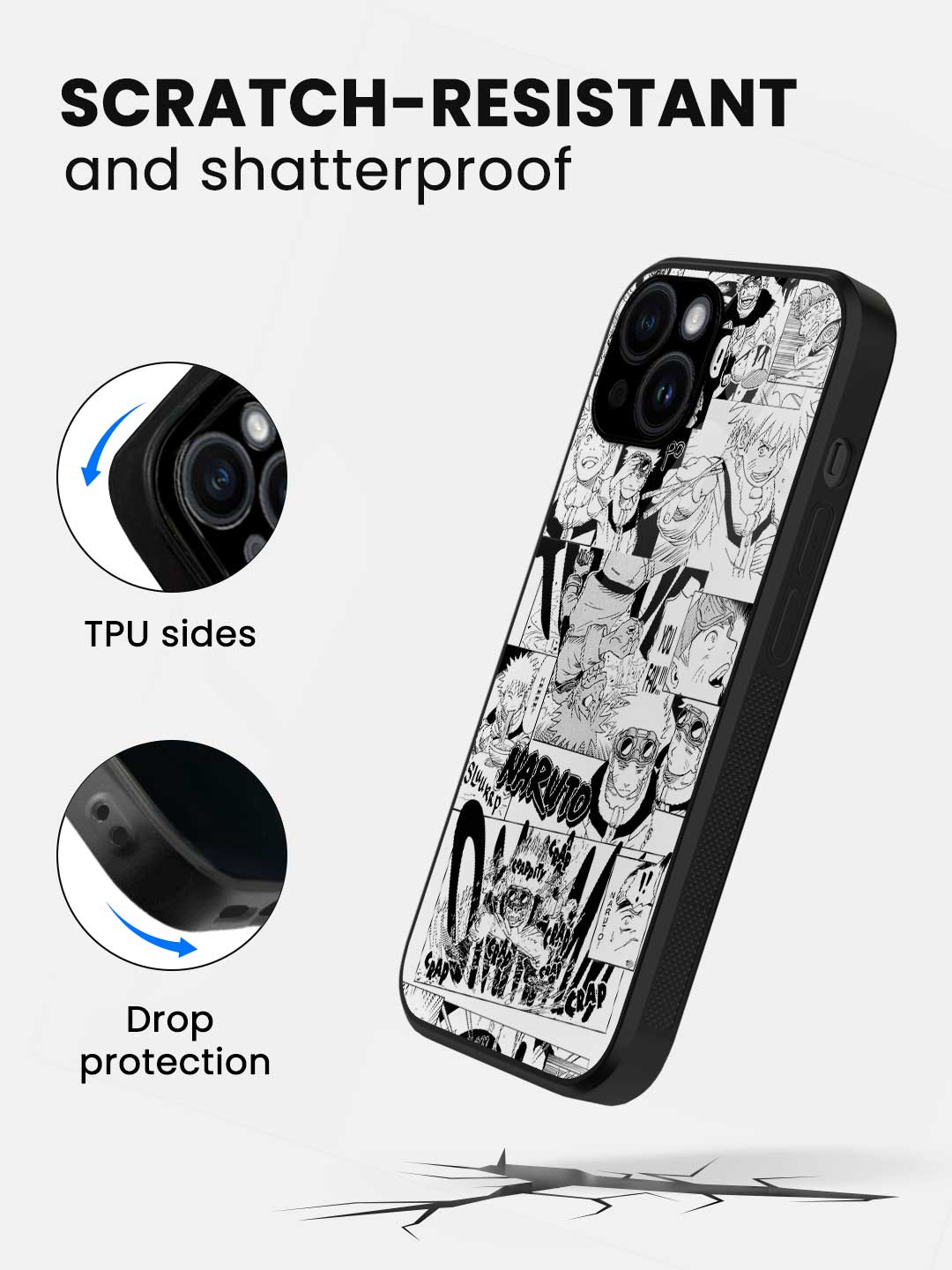 Naruto Collage - iPhone 15 Glass Cover