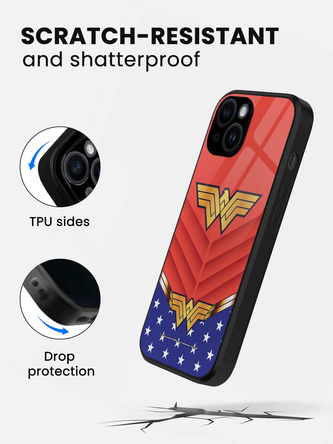 Suit up Wonder Woman - iPhone 15 Glass Cover