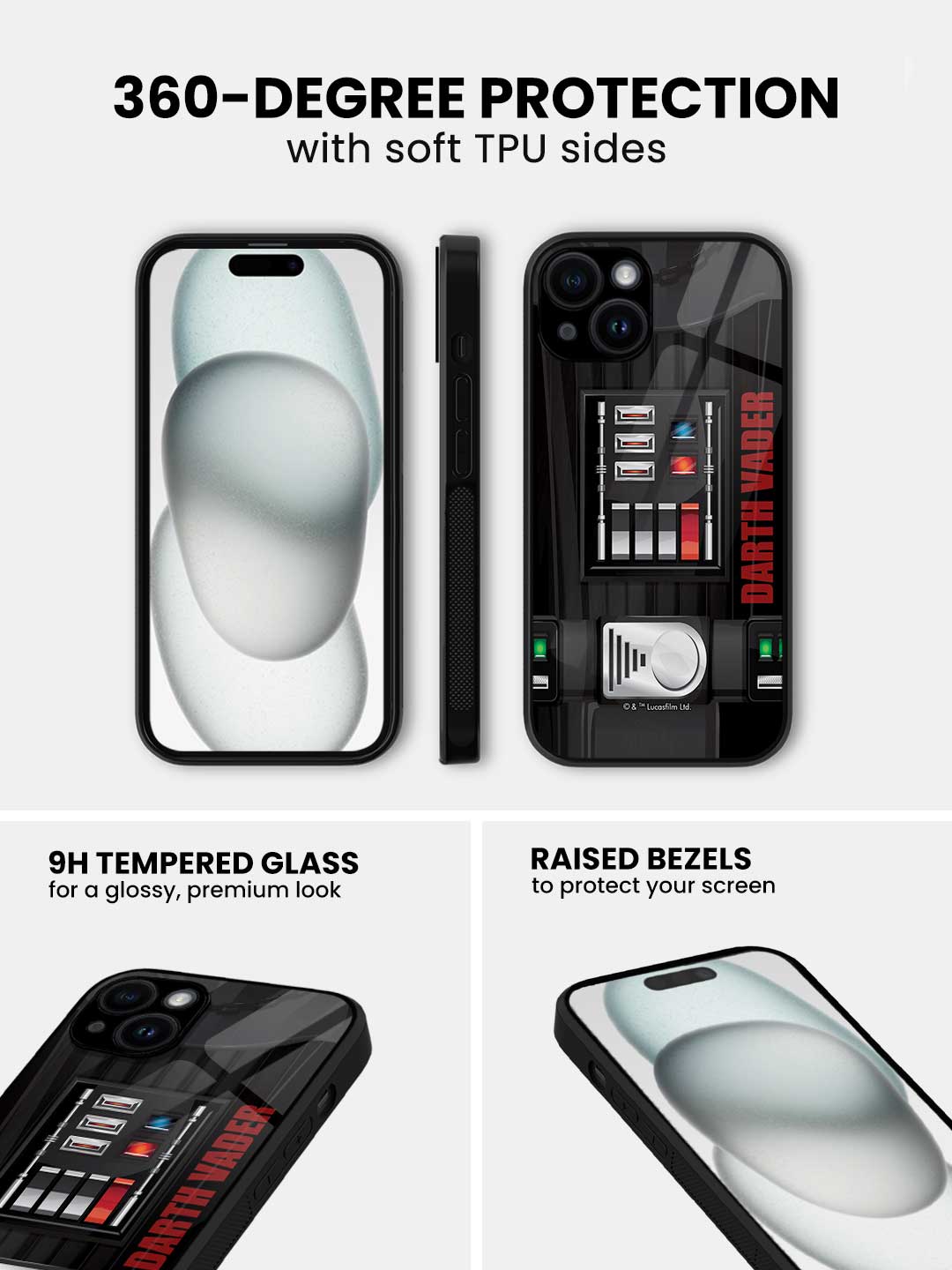 Attire Vader - iPhone 15 Glass Cover