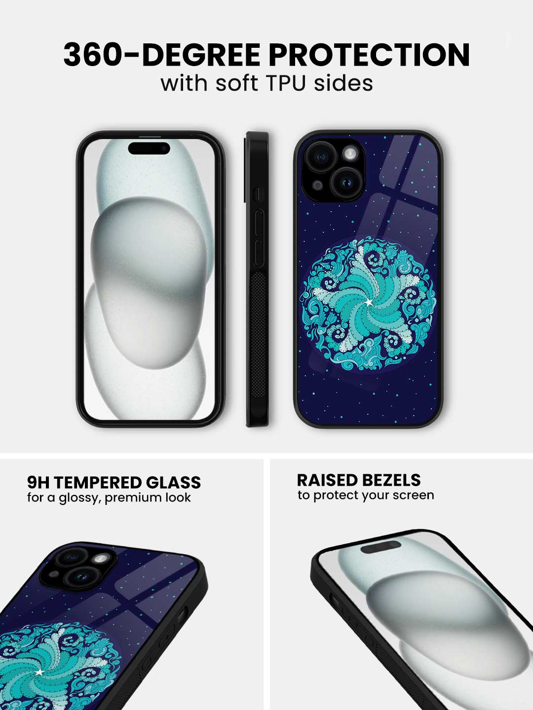 Starfish Mandala - iPhone 14 Glass Cover