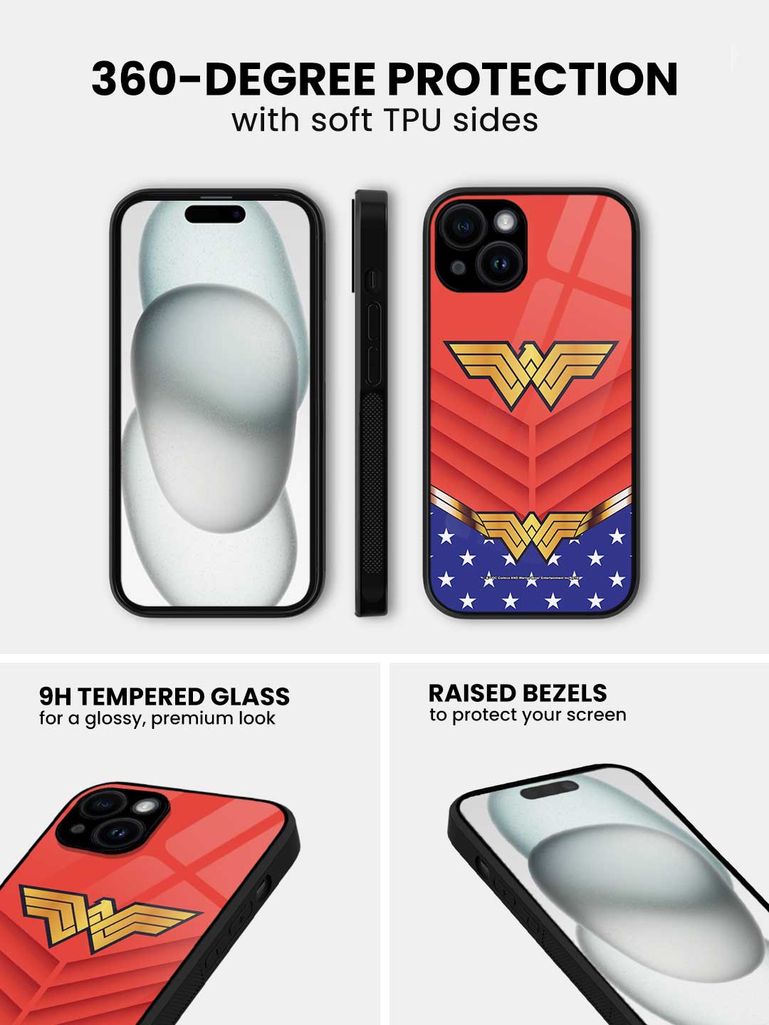 Suit up Wonder Woman - iPhone 15 Glass Cover