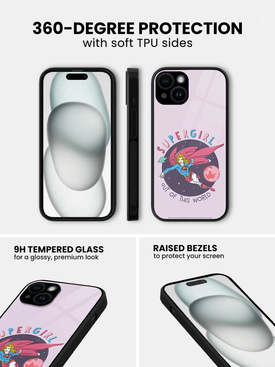Supergirl out of the World - iPhone 15 Glass Cover