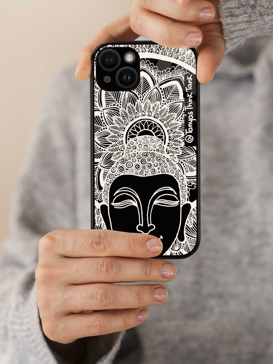 Buddha White - iPhone 14 Glass Cover