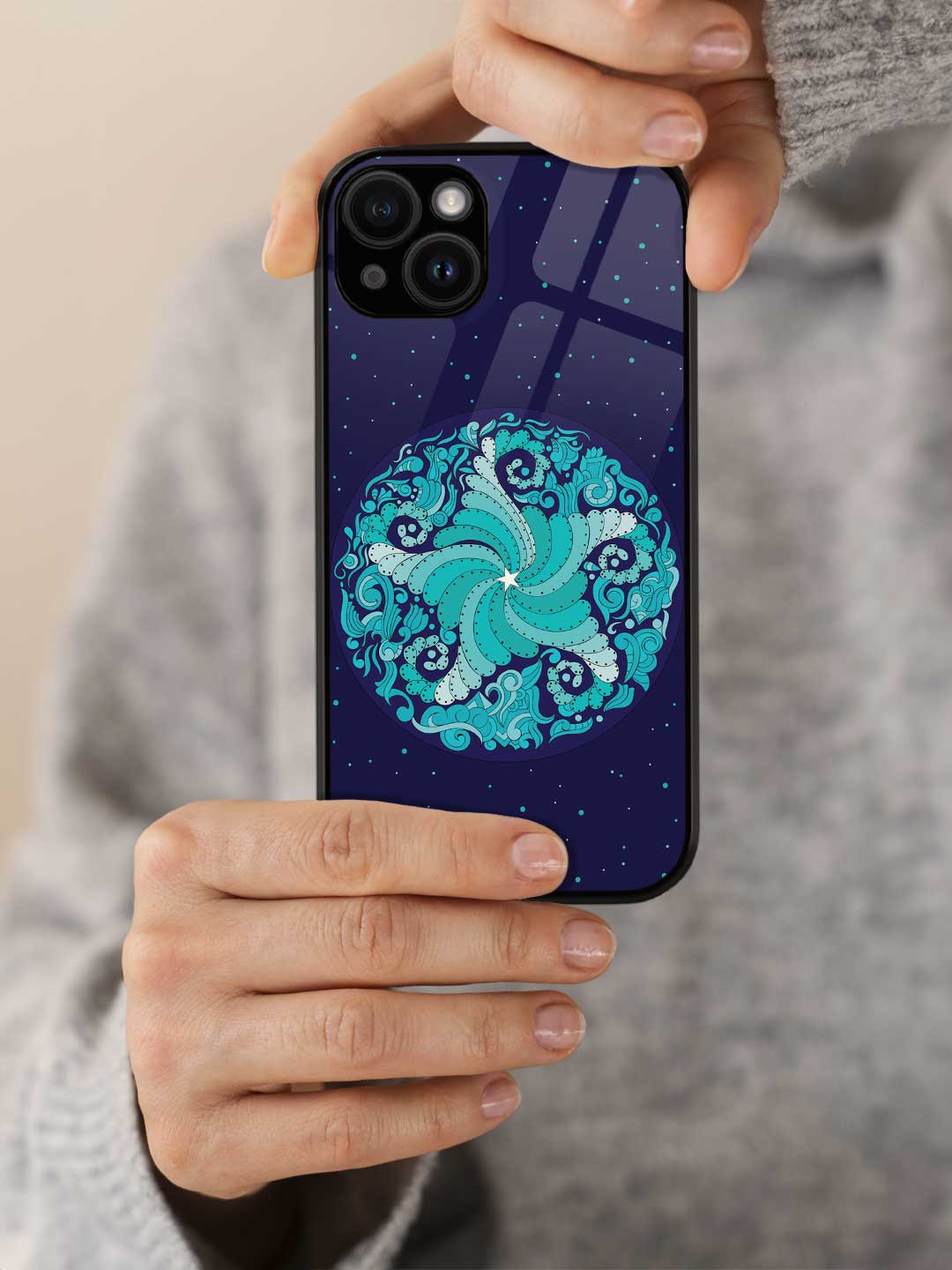 Starfish Mandala - iPhone 14 Glass Cover