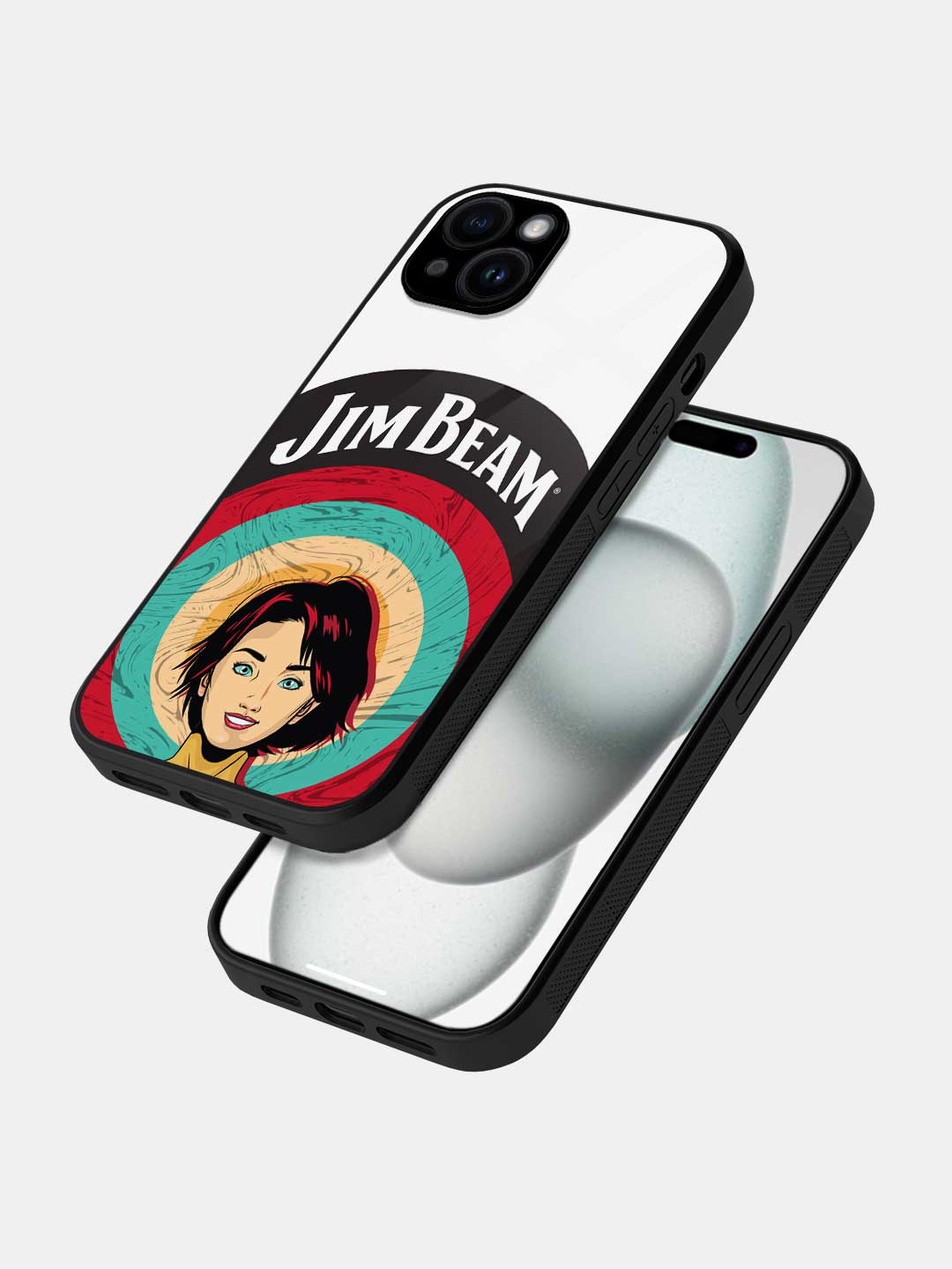 Jim Beam Character White - iPhone 14 Glass Cover