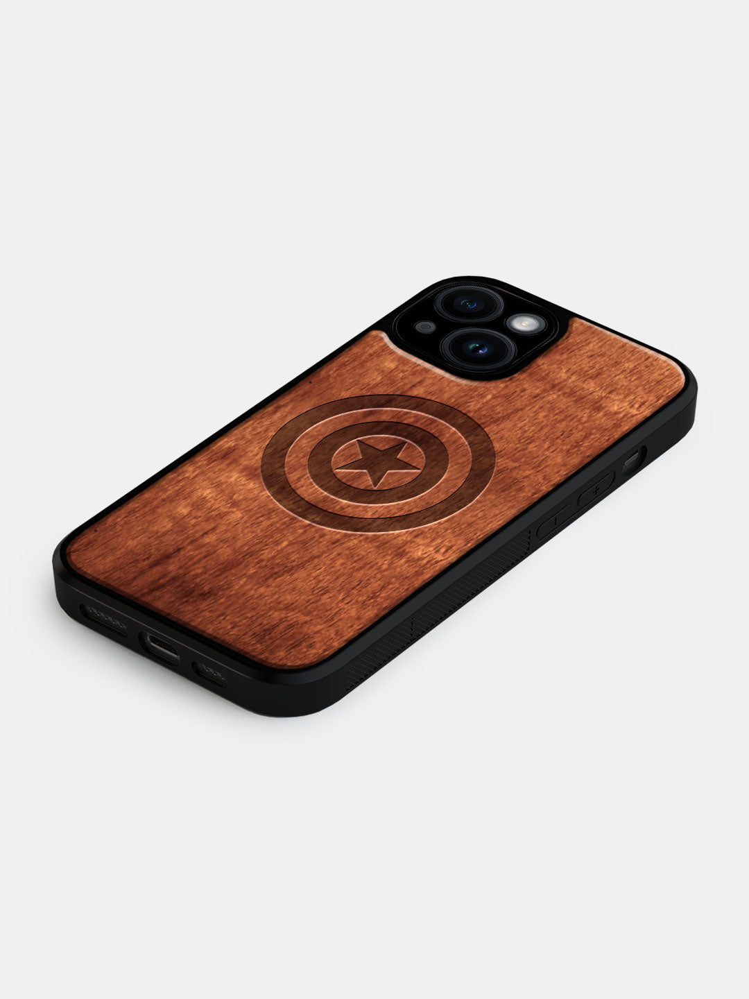 American Shield - iPhone 14 Walnut Wood Cover