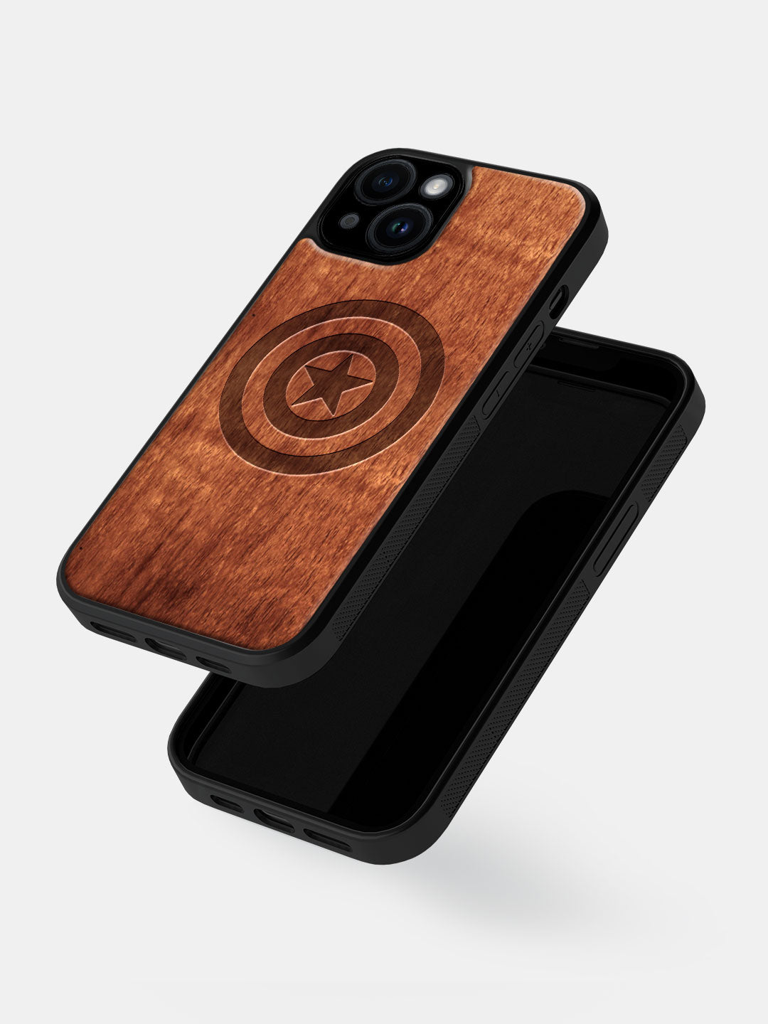 American Shield - iPhone 14 Walnut Wood Cover