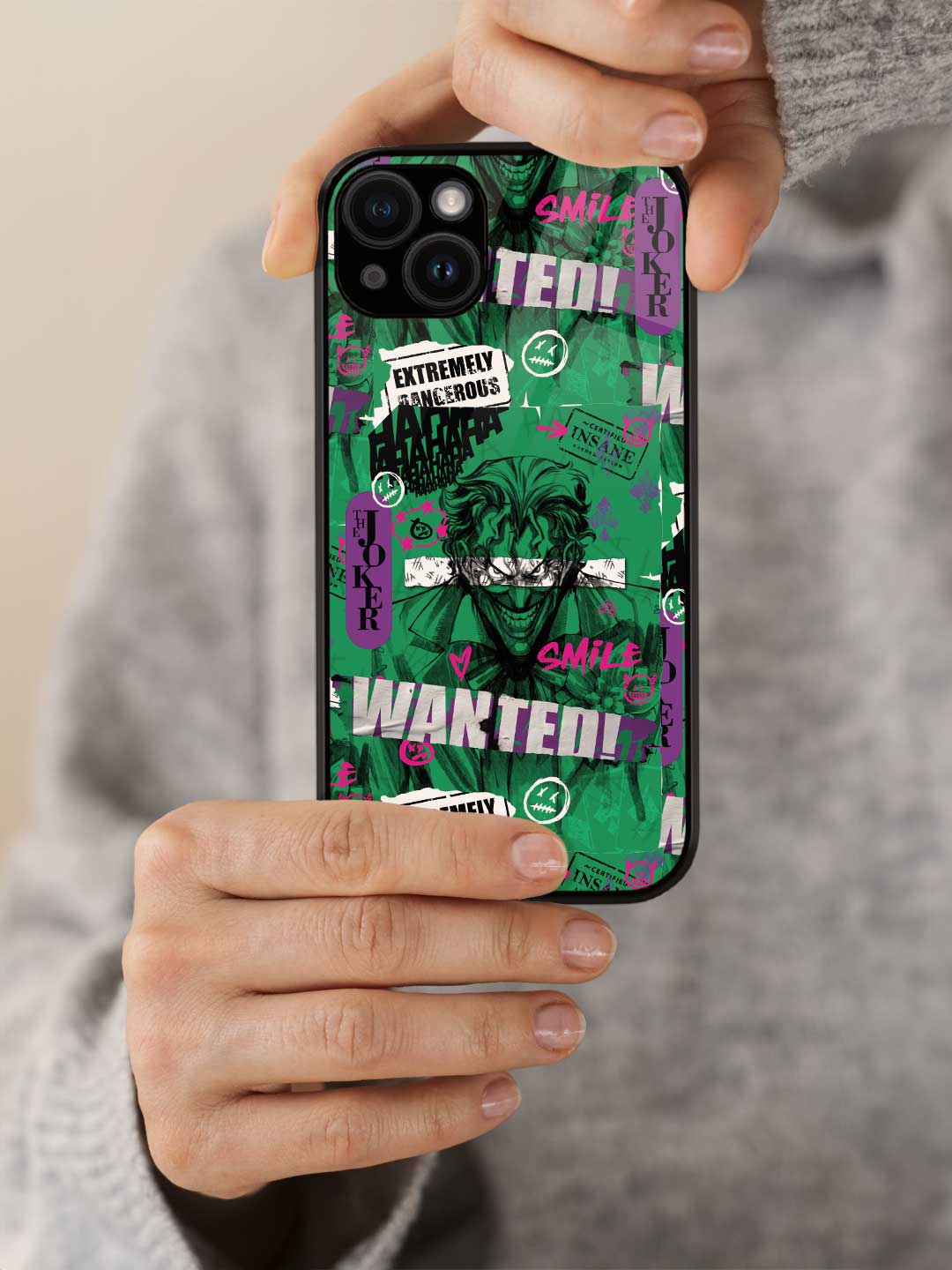 Extremely Dangerous Joker - iPhone 15 Glass Cover