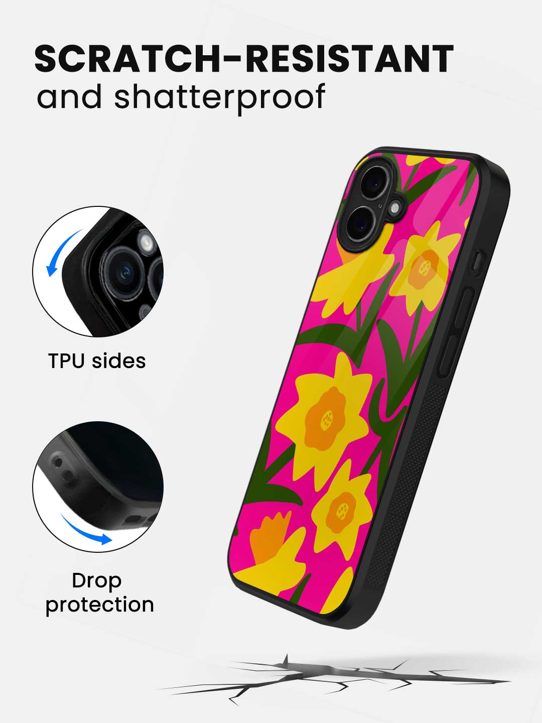 Blossom Breeze Pink - iPhone 16 Glass Cover