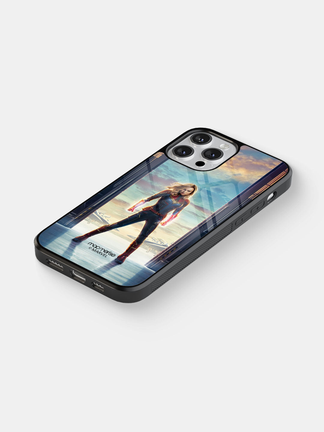 Captain Marvel Poster - iPhone 13 Pro Max Glass Cover