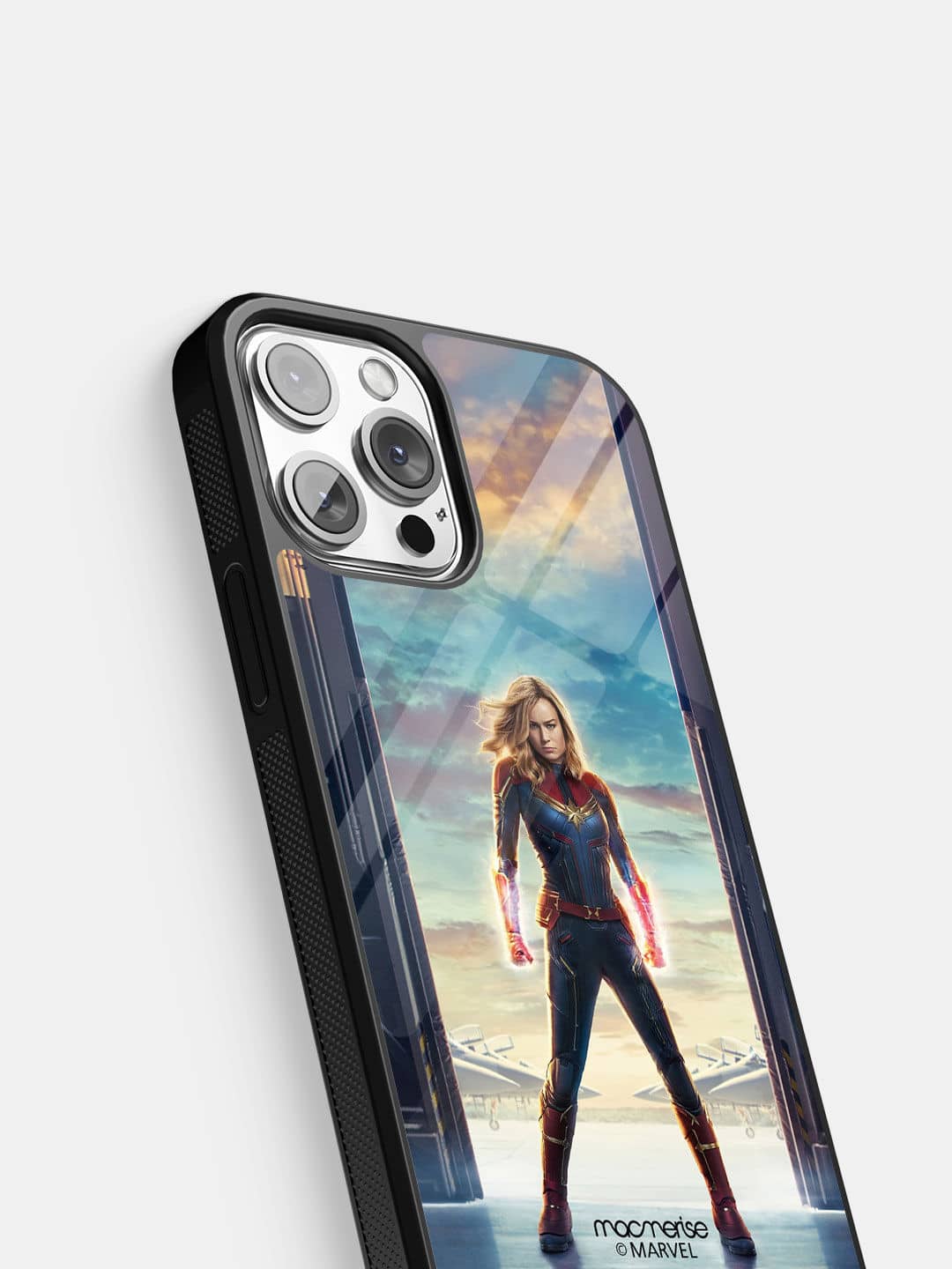 Captain Marvel Poster - iPhone 13 Pro Max Glass Cover
