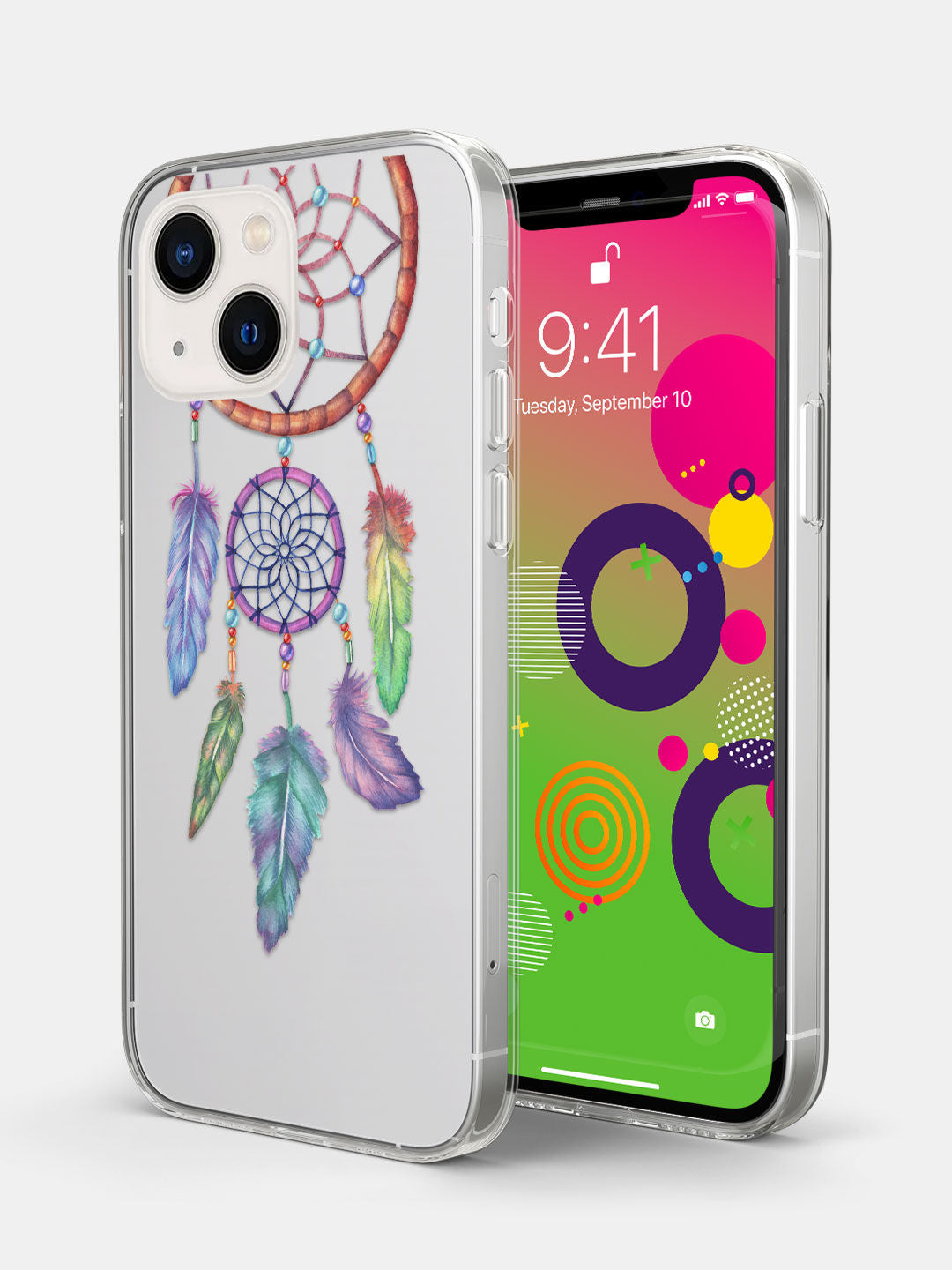 Dream Catcher Feathers - iPhone 13 Mini Clear Cover