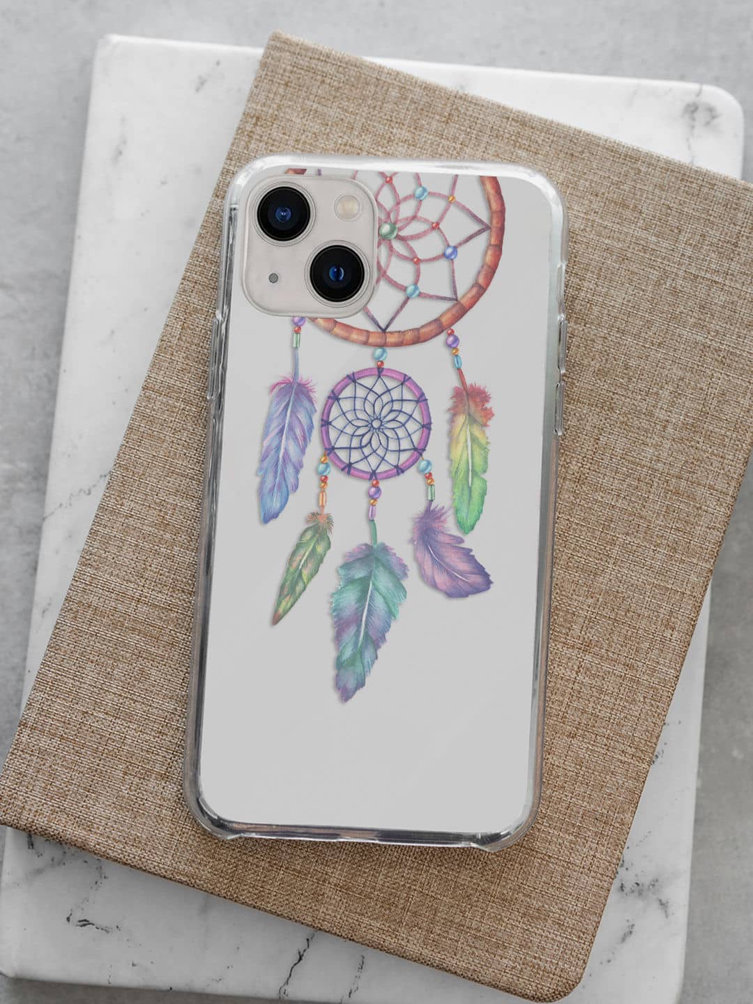 Dream Catcher Feathers - iPhone 13 Mini Clear Cover