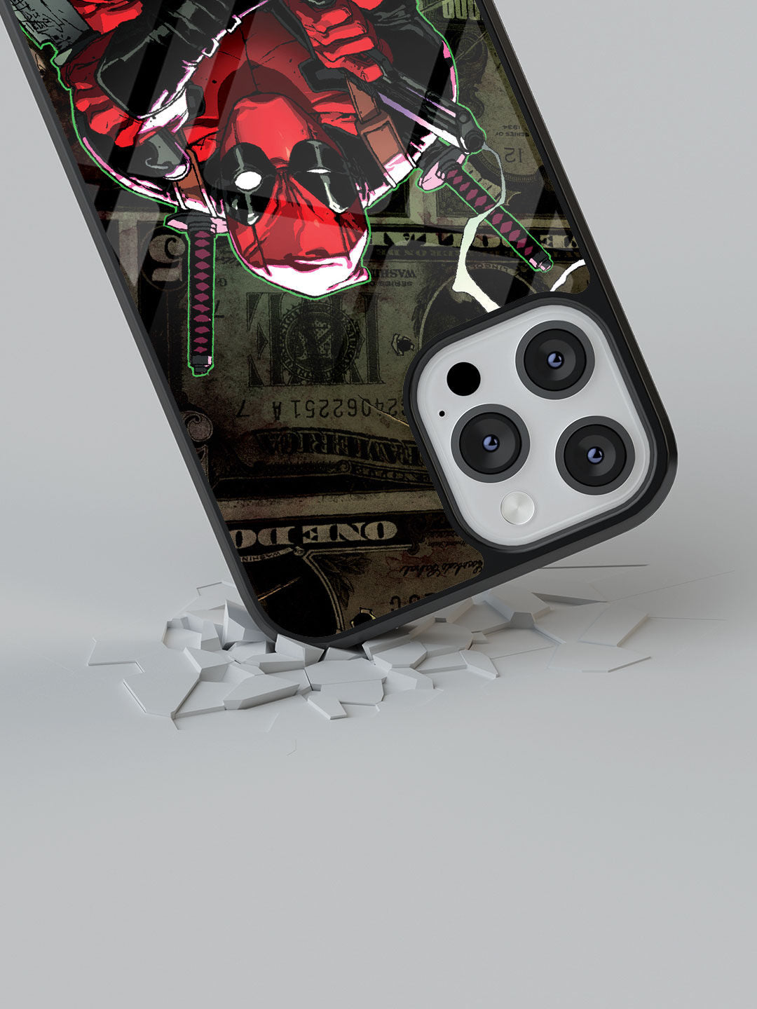 Deadpool Dollar - iPhone 13 Pro Glass Cover
