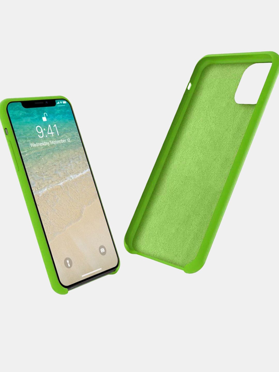Basics - iPhone 11 Cover Silicone Leaf Green