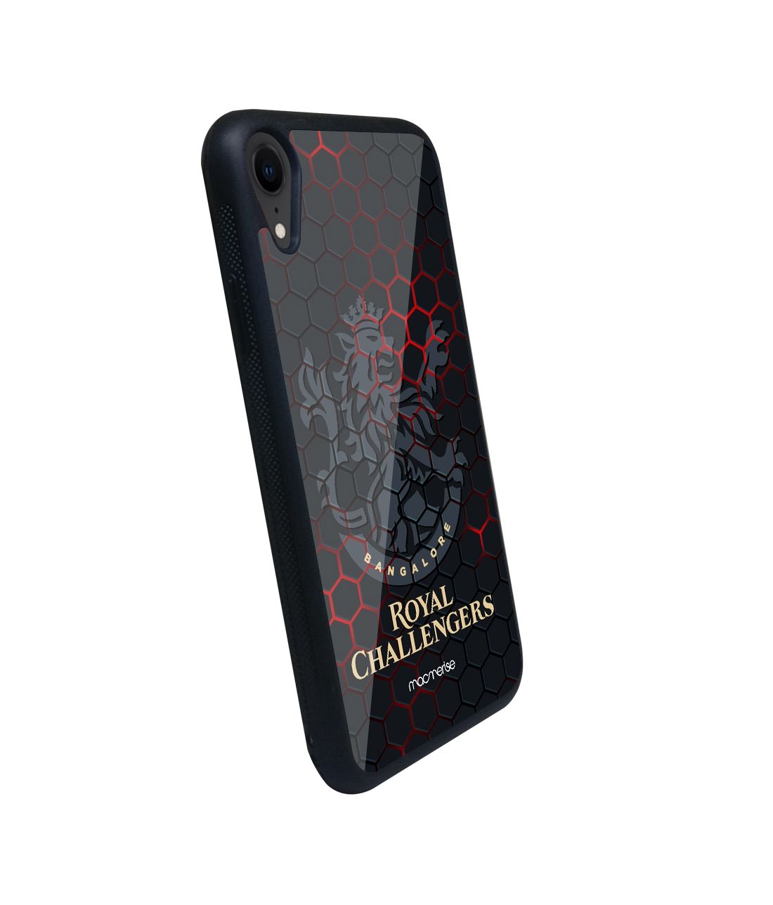 RCB Hex Pattern iPhone XR Glass Cover