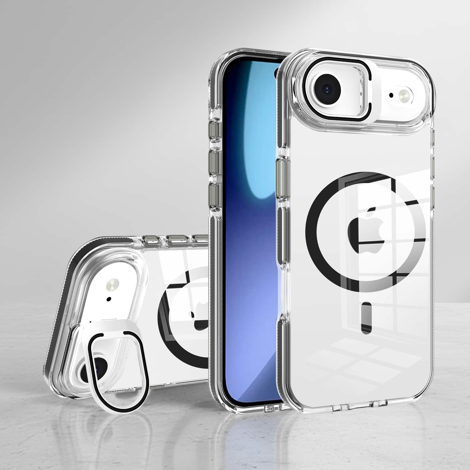 Basics - iPhone Air Cover - Clear Kickstand