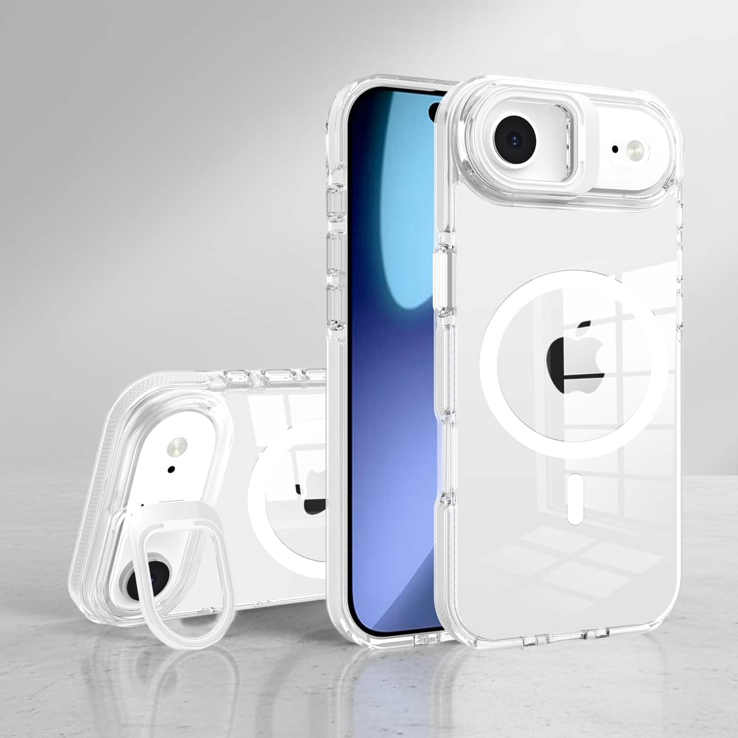 Basics - iPhone Air Cover - Clear Kickstand