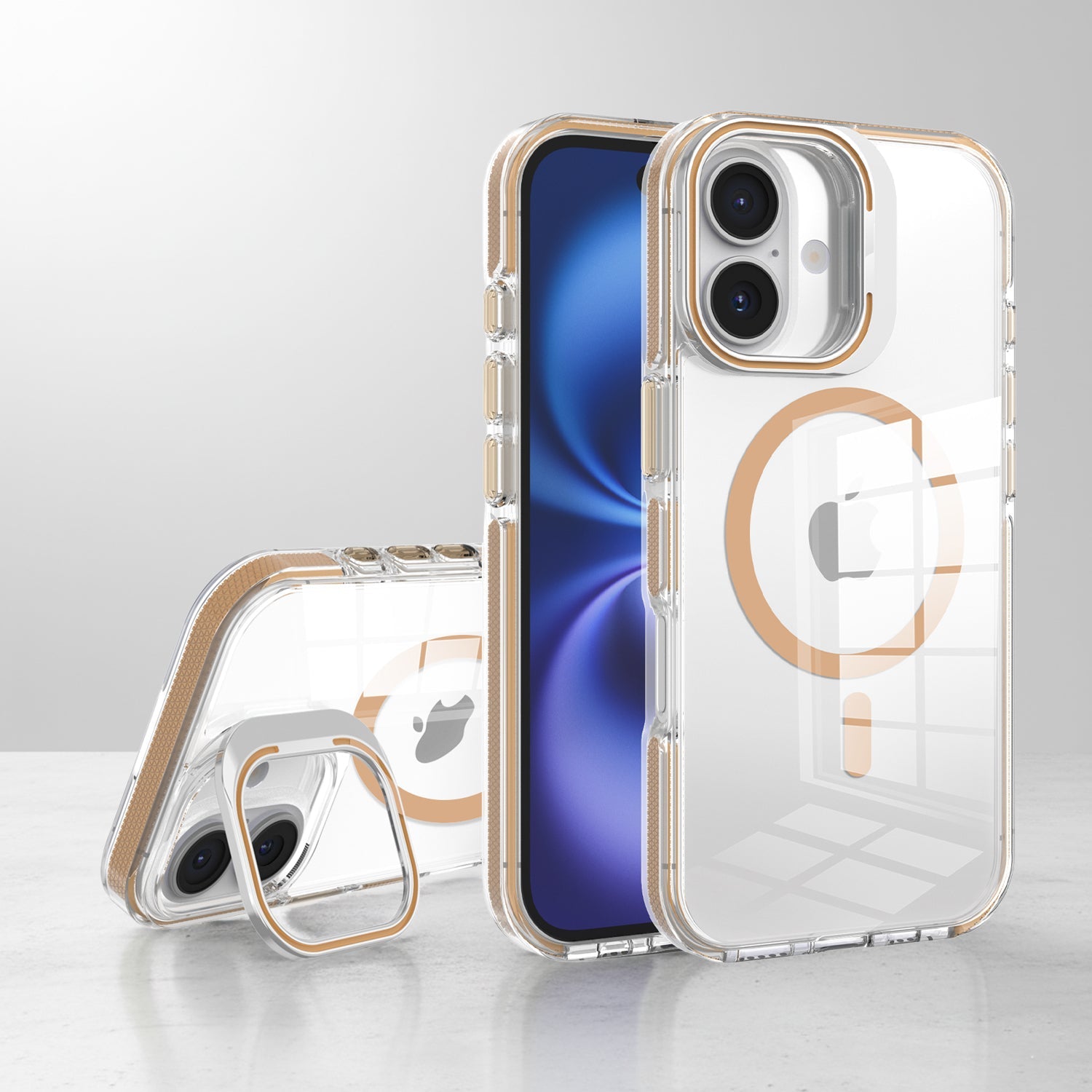 Basics - iPhone 17 Cover - Clear Kickstand