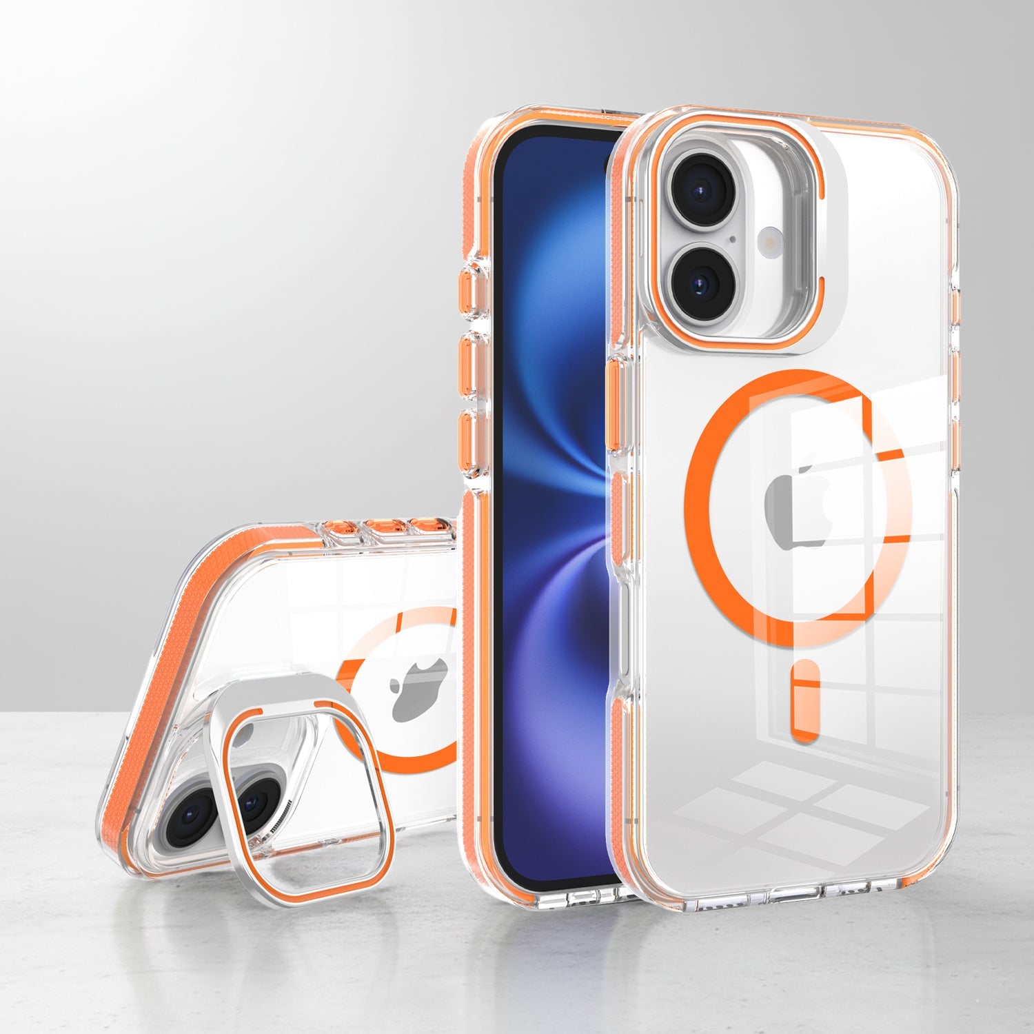 Basics - iPhone 17 Cover - Clear Kickstand