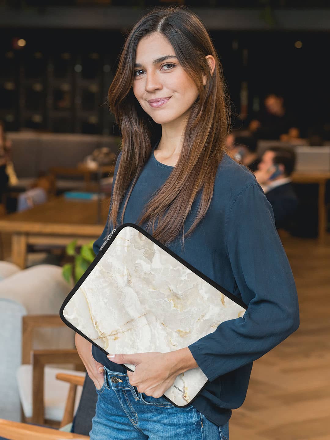 Marble Creama Marfil - Laptop Sleeve 15 inches