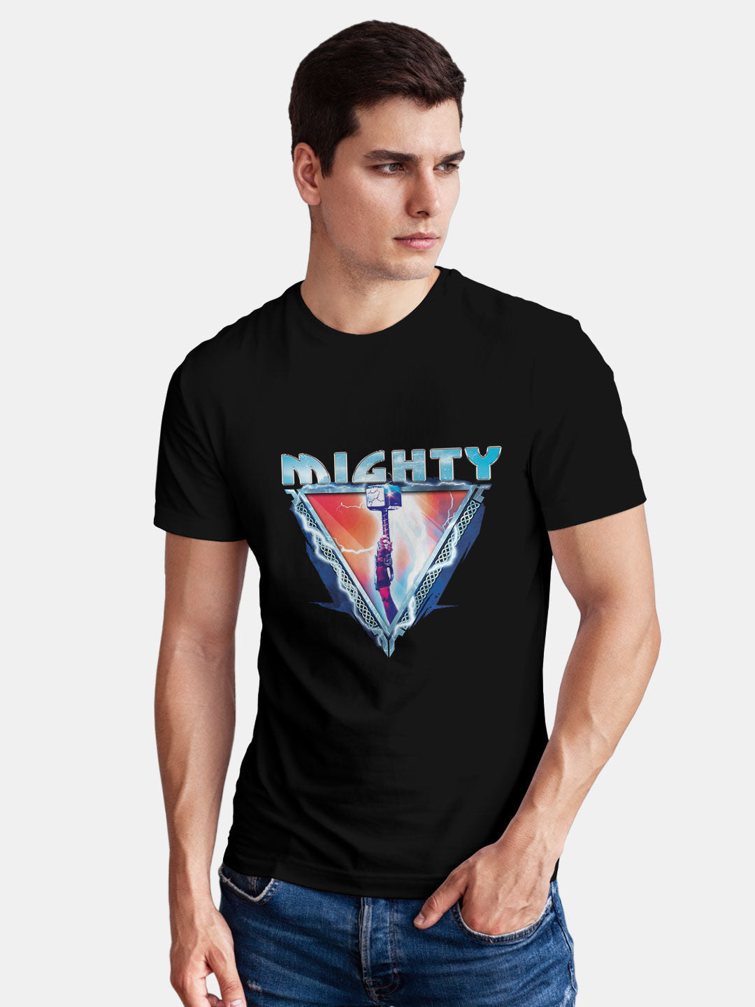Mighty Mjolnir - Mens T-Shirt Black Small