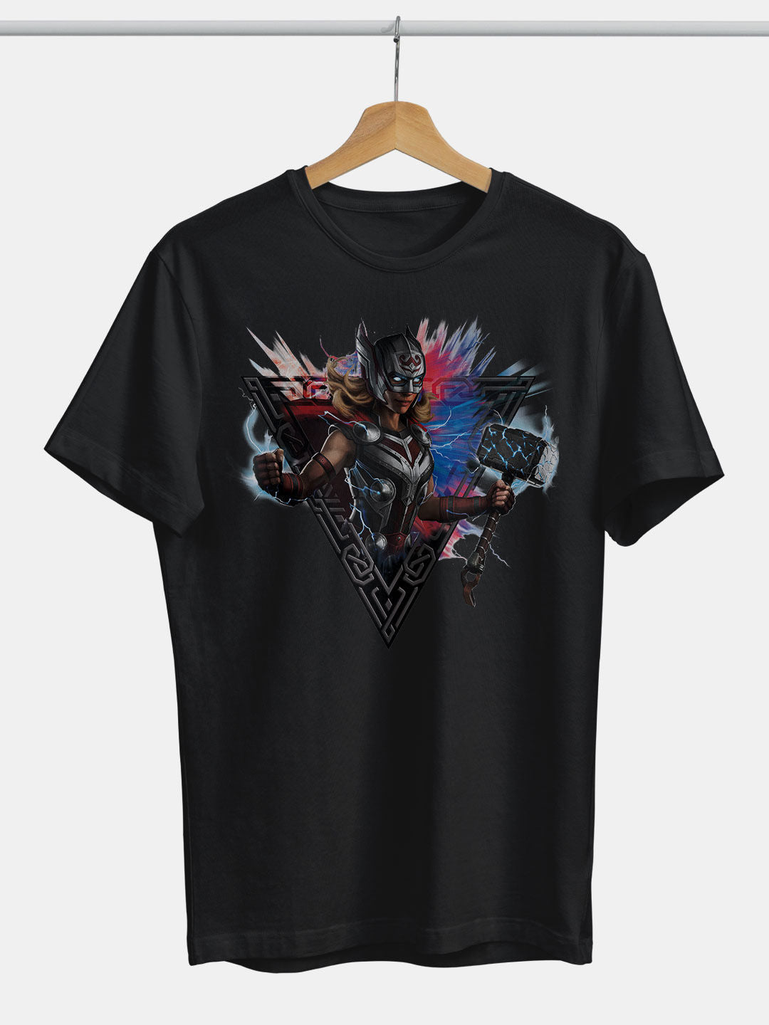 Mighty Thor Pose - Mens T-Shirt Black Large