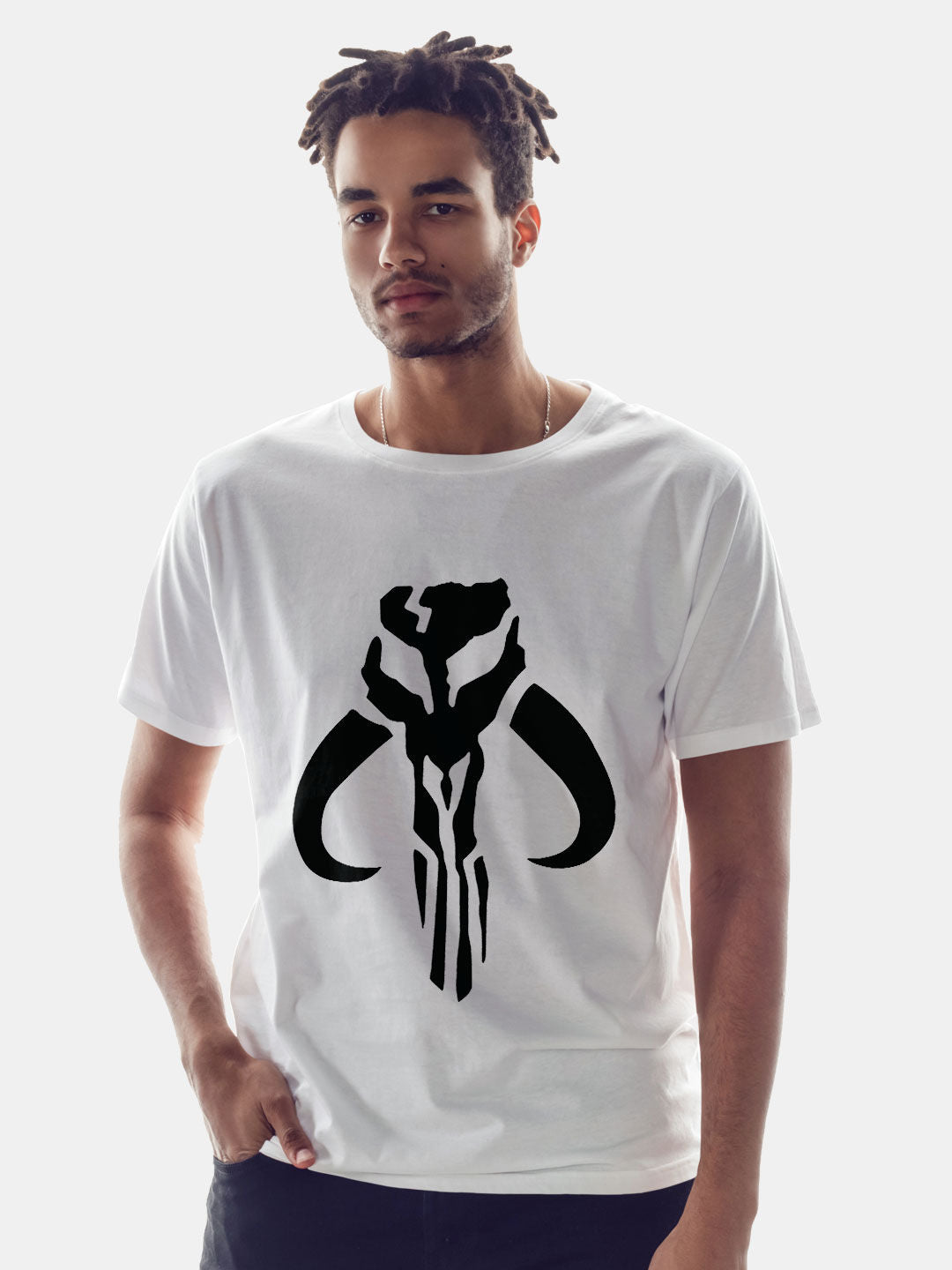 Clan Mandalorian - Mens T-Shirt White Large