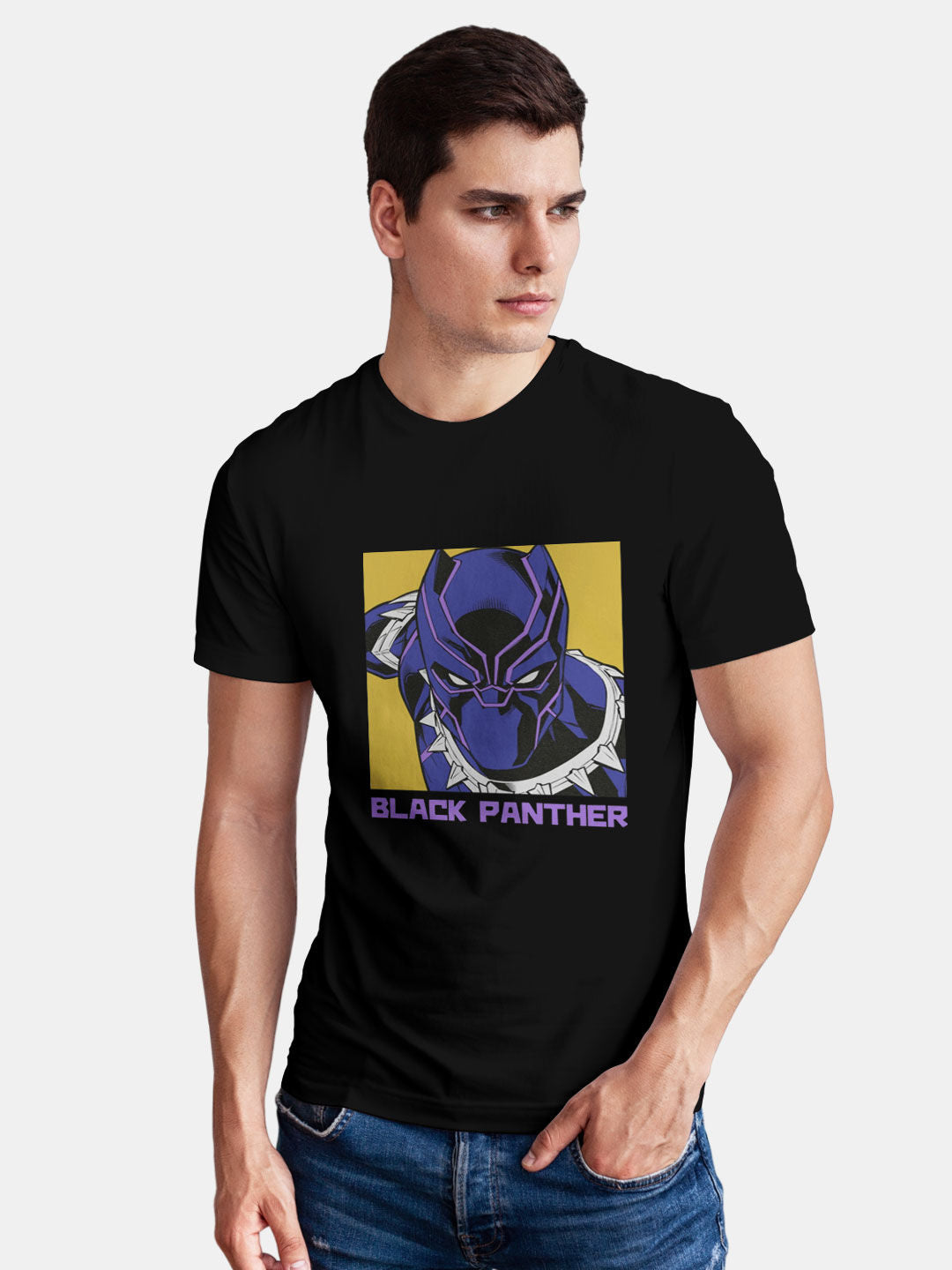Comic Black Panther - Mens T-Shirt Black XXL