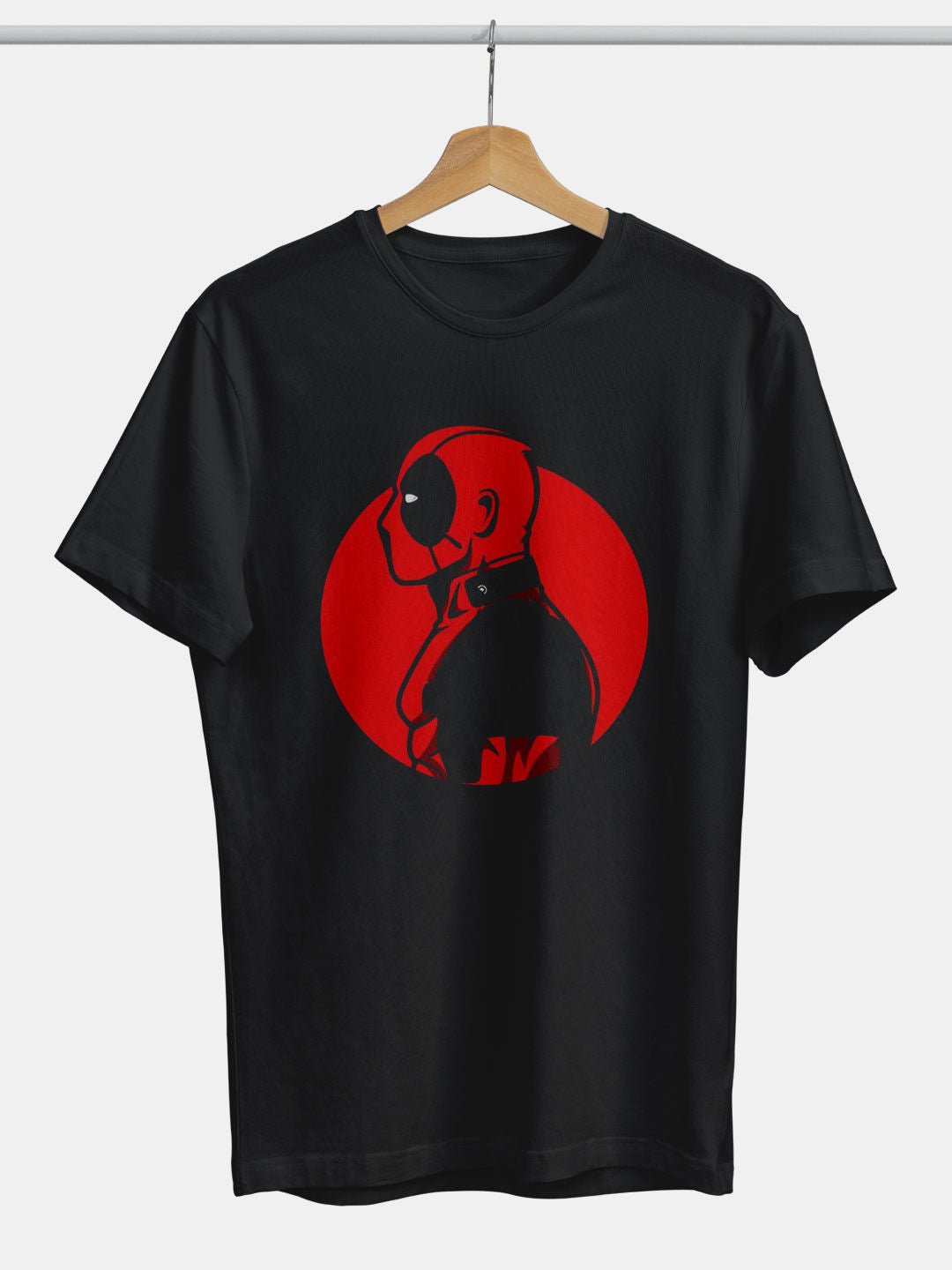 Deadpool Profile - Mens T-Shirt Black Medium