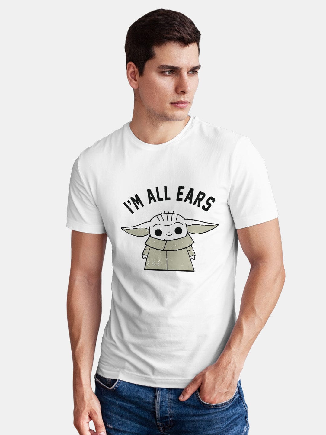 Grogus All Ears - Mens T-Shirt White Small