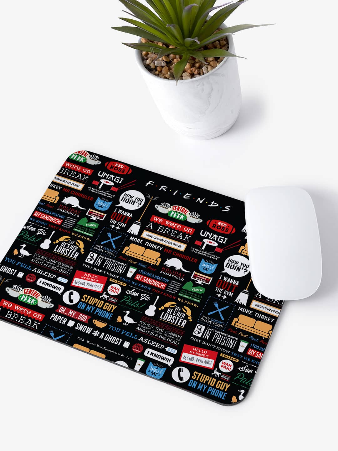 Friends Infographic - Mouse Pad