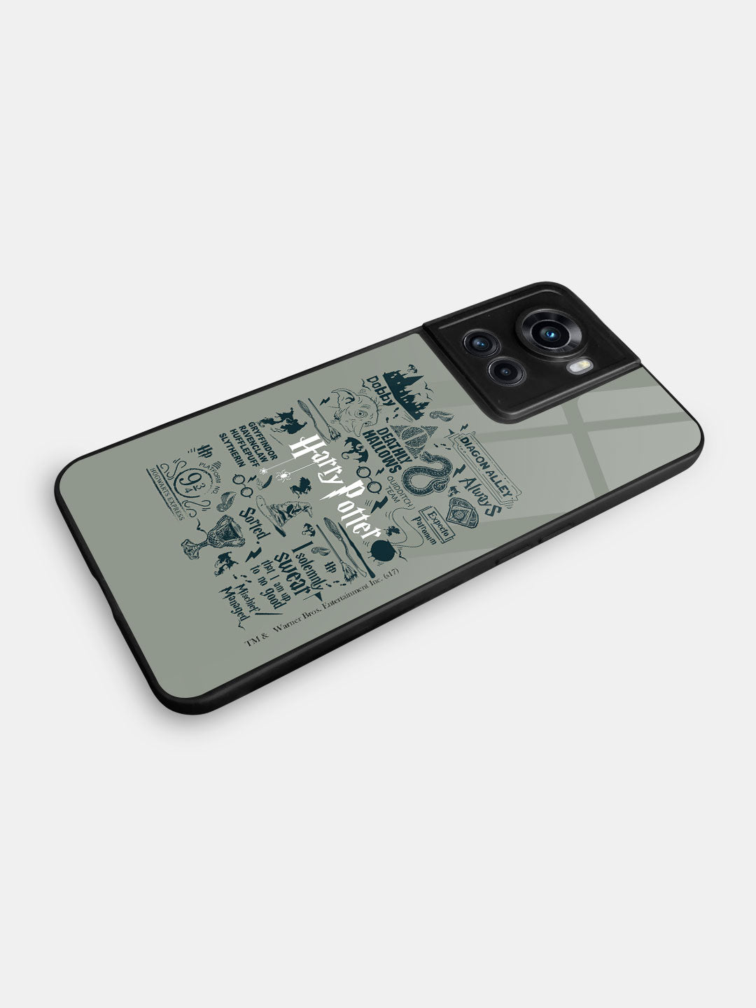 Harry Potter Infographic Grey - OnePlus 10R Glass Cover