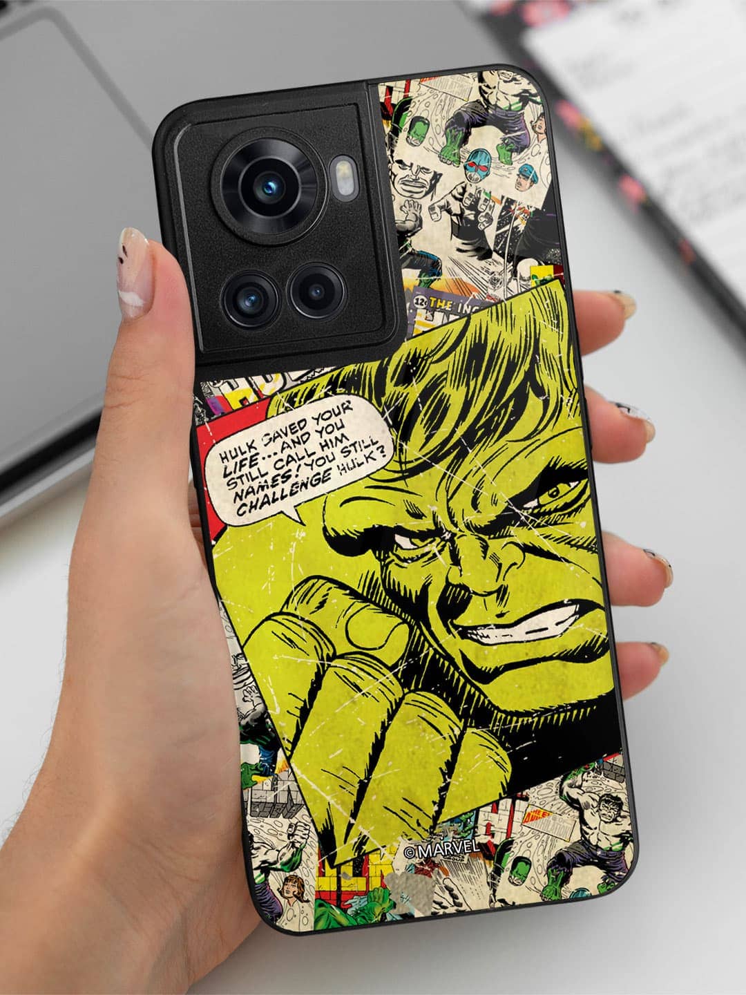 Comic Hulk - OnePlus 10R Glass Cover