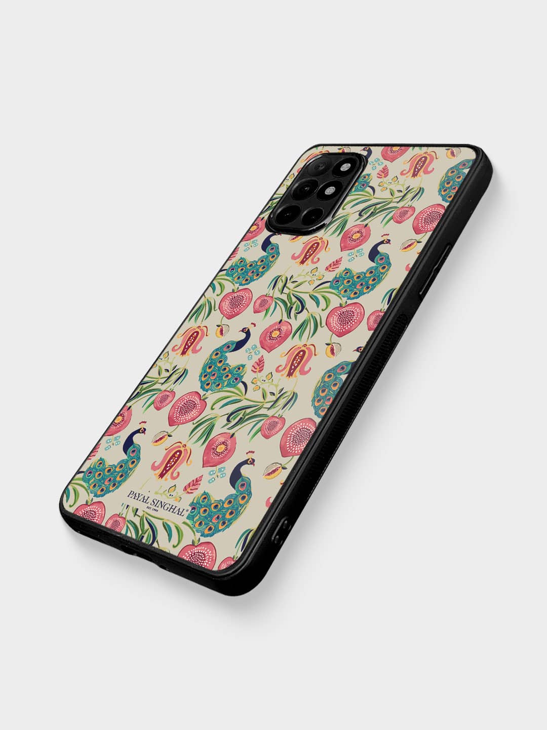 Payal Singhal Anaar and Mor Beige - OnePlus 8T Bumper Cover